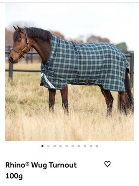 Horseware 75” 100g Rhino Wug T/O Lite w/Leg Arches Plaid